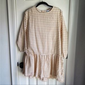 Princess Polly Size 4 Yellow & White Gingham Dress Ruffle Trim